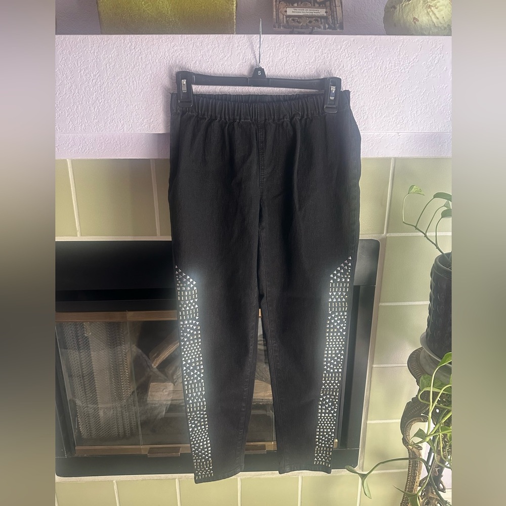 Diane Gilman (DG2)  Embellished Petite Small (Elastic Waist ) 🖤🖤🖤